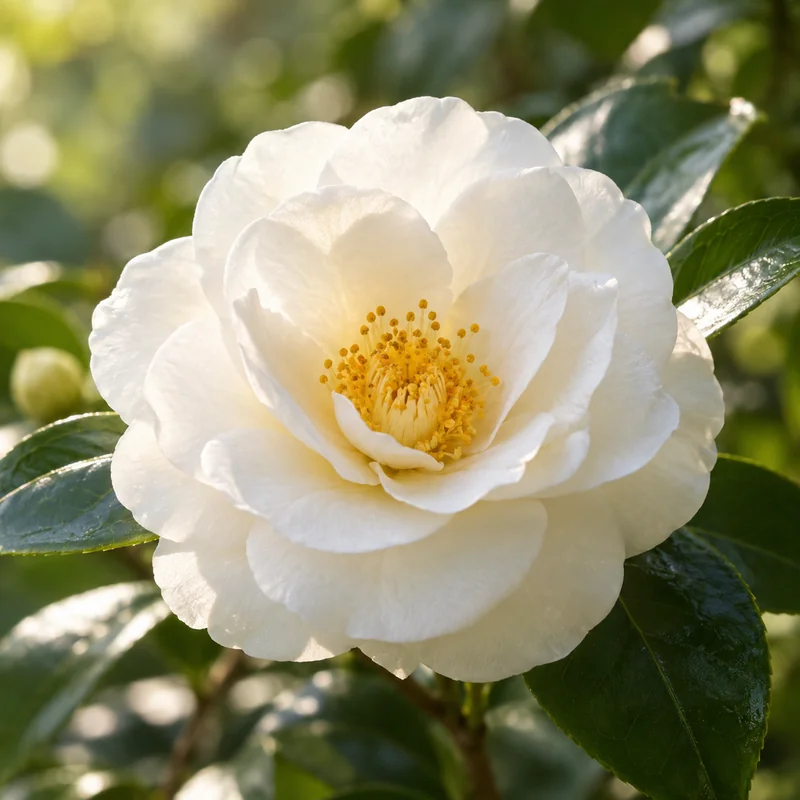 白い花と緑の葉